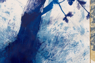 oung Oak Swaying Its Branches, 2024 (detail), Mixed media on paper, 47 3/4 x 62 3/4 in (121.3 x 159.4 cm)